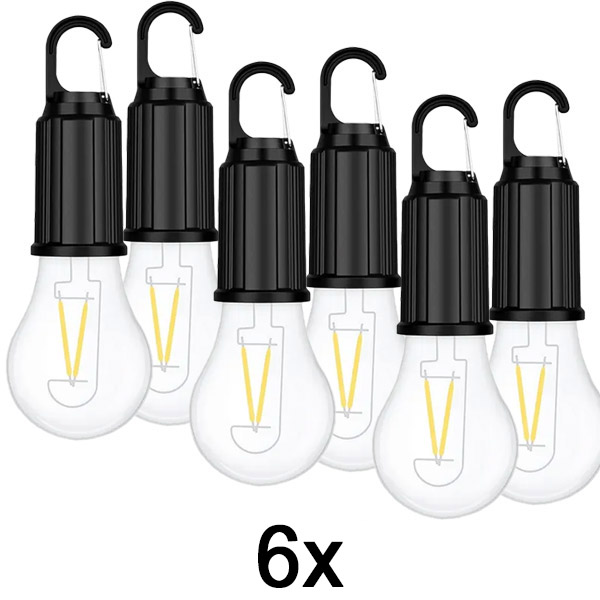 3x Bezprzewodowe żarówki akumulatorowe (Zestaw 2 szt., do 8 godz.) | LUMINKA