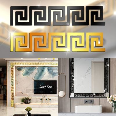 Eleganckie Lustrzane Naklejki Ścienne 3D (10 sztuk) | GLOROB